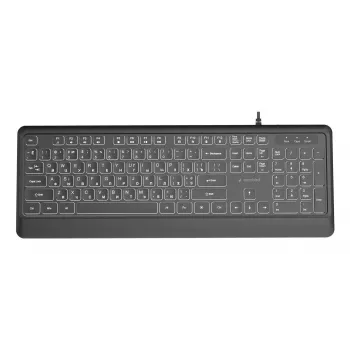 Multivides tastatūra USB CYRILL/Melns KB-UML-04-CYRL Gembird