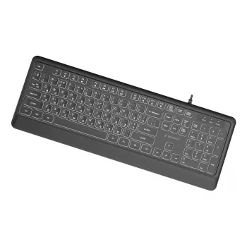 Multivides tastatūra USB CYRILL/Melns KB-UML-04-CYRL Gembird
