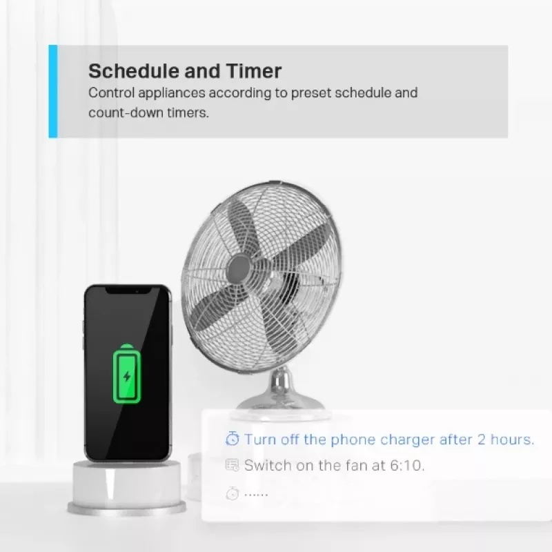 TP-Link Tapo Mini viedā Wi-Fi kontaktligzda, iekštelpām, balta, Mājas, Polikarbonāts (PC), Status, CE, RoHS
