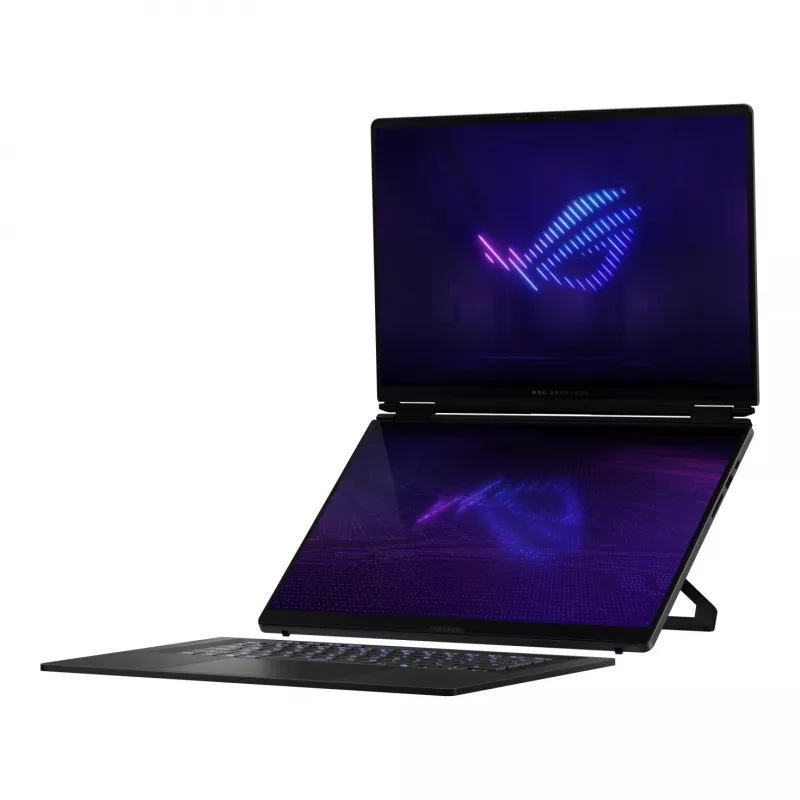 ASUS ROG Zephyrus Duo GX651AX-SR005X Intel Core Ultra 9 386H Hybrid (2-in-1) 40.6 cm (16 inch) Touchscreen WQXGA+ 64 GB LPDDR5x-SDRAM 2 TB SSD NVIDIA GeForce RTX 5090 Wi-Fi 7 (802.11be) Windows 11 Pro pelēka