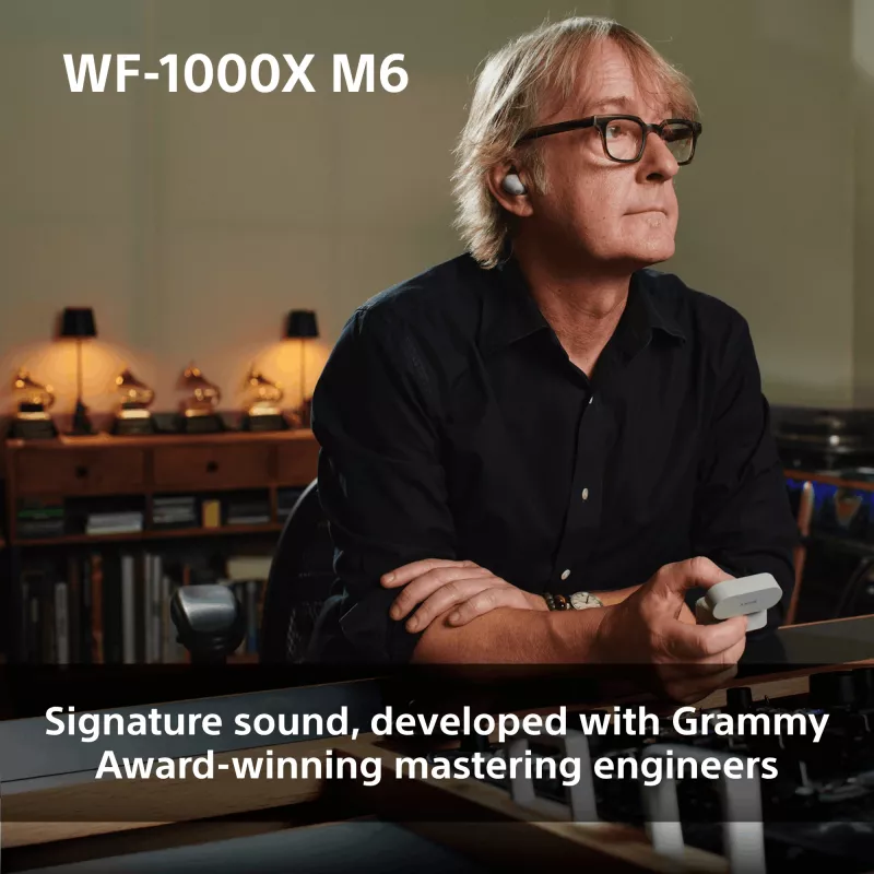 Sony WF1000XM6S.CE7 Bezvadu austiņas, ievietojamās, Zvani/Mūzika, Bluetooth, sudraba krāsa