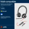 HP Poly Melnswire 8225 Stereo USB-C Headset +USB-C/A Adapter