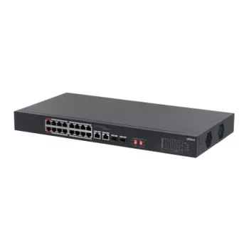 Dahua Technology PoE S3218-16ET-135 tīkla komutators Nevadāms L2 Gigabit Ethernet (10/100/1000) Power over Ethernet (PoE) 1U Melns