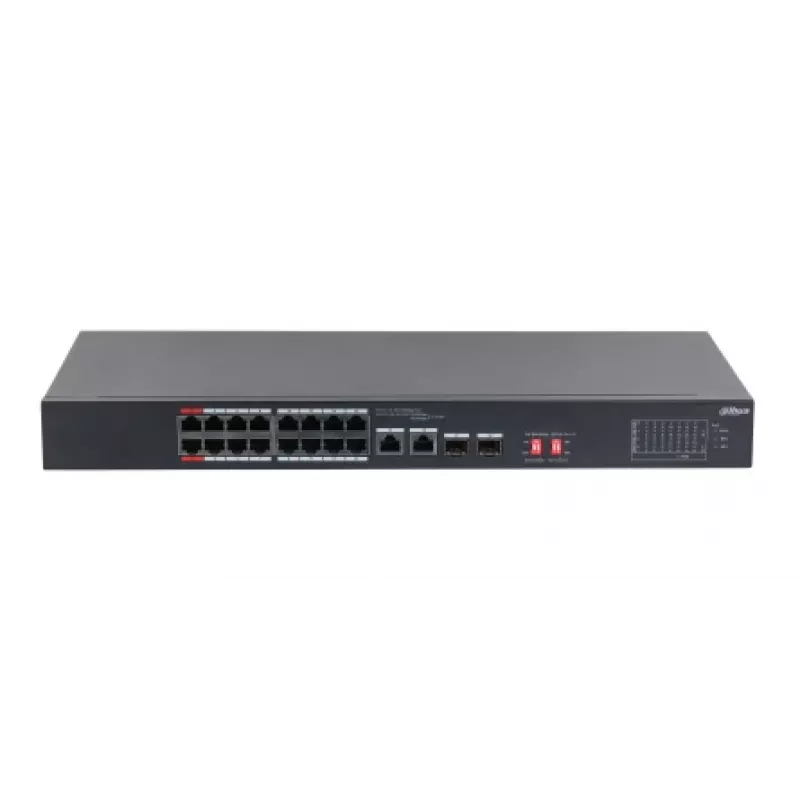 Dahua Technology PoE S3218-16ET-135 tīkla komutators Nevadāms L2 Gigabit Ethernet (10/100/1000) Power over Ethernet (PoE) 1U Melns