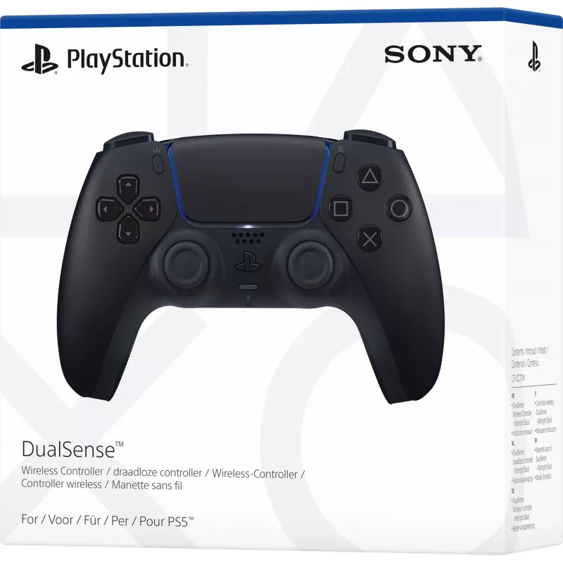 Sony DualSense™ bezvadu kontrolieris - Midnight Melns, spēļu kontrolieris, Android, MAC, PC, PlayStation 5, iOS, Opciju poga, Kopīgošanas poga, Analogais / Digitālais, Dažāda, Bezvadu