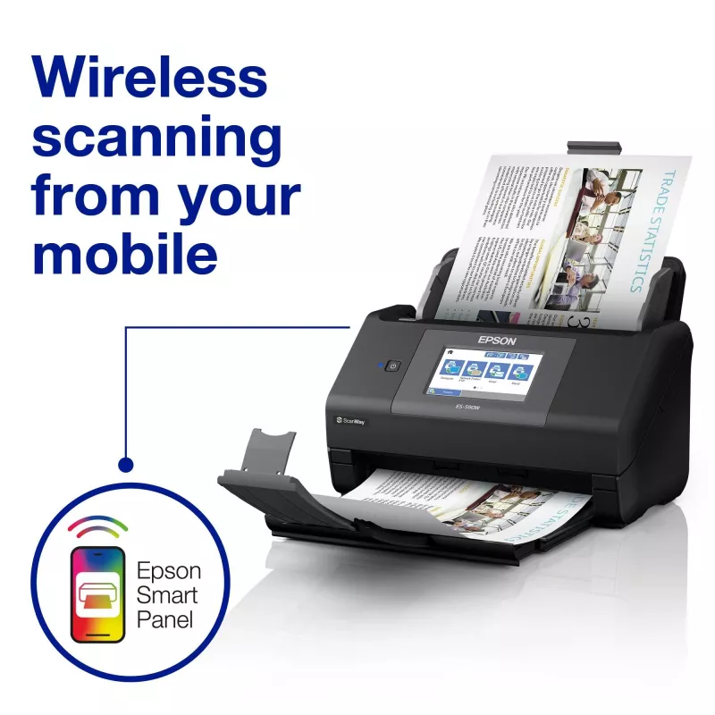 Epson WorkForce ES-590W lokšņu padeves skeneris 600 x 600 DPI A4 melns