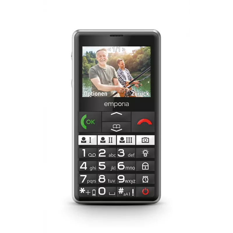 Emporia emporiaPURE-LTE 5.87 cm (2.31 collas) 107 g Melns Senioru tālrunis