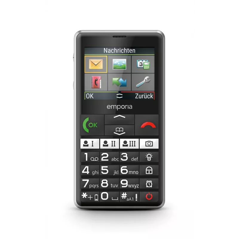 Emporia emporiaPURE-LTE 5.87 cm (2.31 collas) 107 g Melns Senioru tālrunis