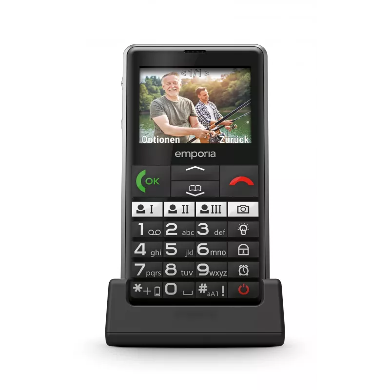 Emporia emporiaPURE-LTE 5.87 cm (2.31 collas) 107 g Melns Senioru tālrunis