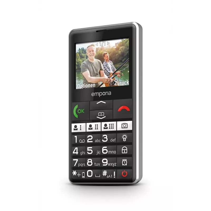 Emporia emporiaPURE-LTE 5.87 cm (2.31 collas) 107 g Melns Senioru tālrunis
