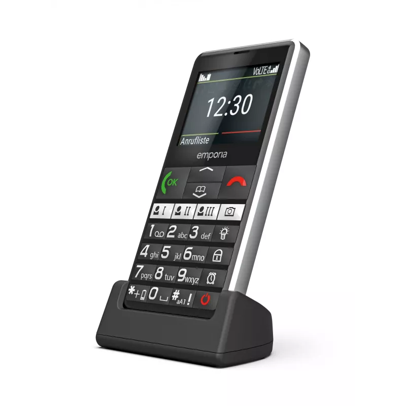 Emporia emporiaPURE-LTE 5.87 cm (2.31 collas) 107 g Melns Senioru tālrunis