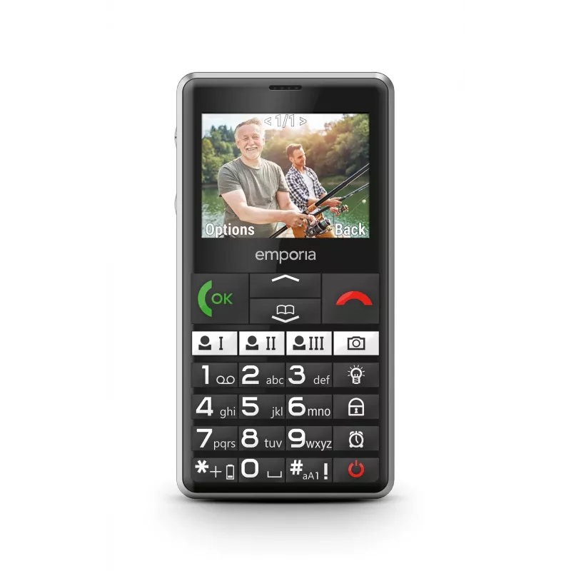 Emporia emporiaPURE-LTE 5.87 cm (2.31 collas) 107 g Melns Senioru tālrunis