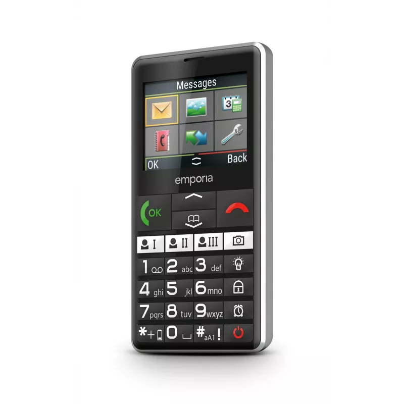 Emporia emporiaPURE-LTE 5.87 cm (2.31 collas) 107 g Melns Senioru tālrunis