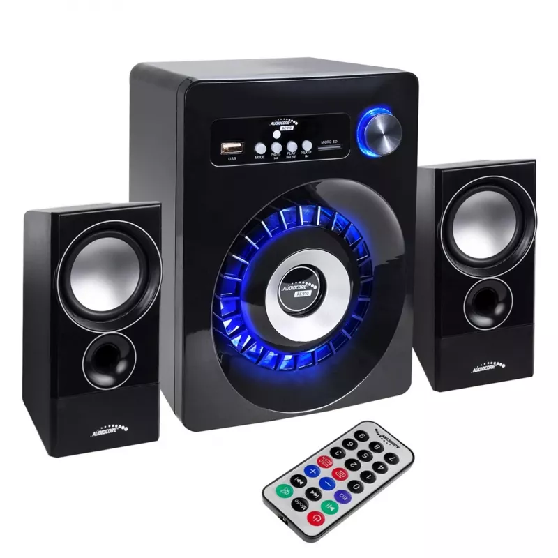Audiocore AC910 skaļruņu komplekts 10 W PC / klēpjdatoram Melns Bluetooth