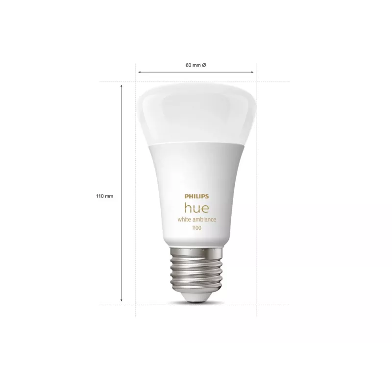 Philips Hue balta ambience A60 – E27 viedā spuldze – 1100 (2 iepakojums)