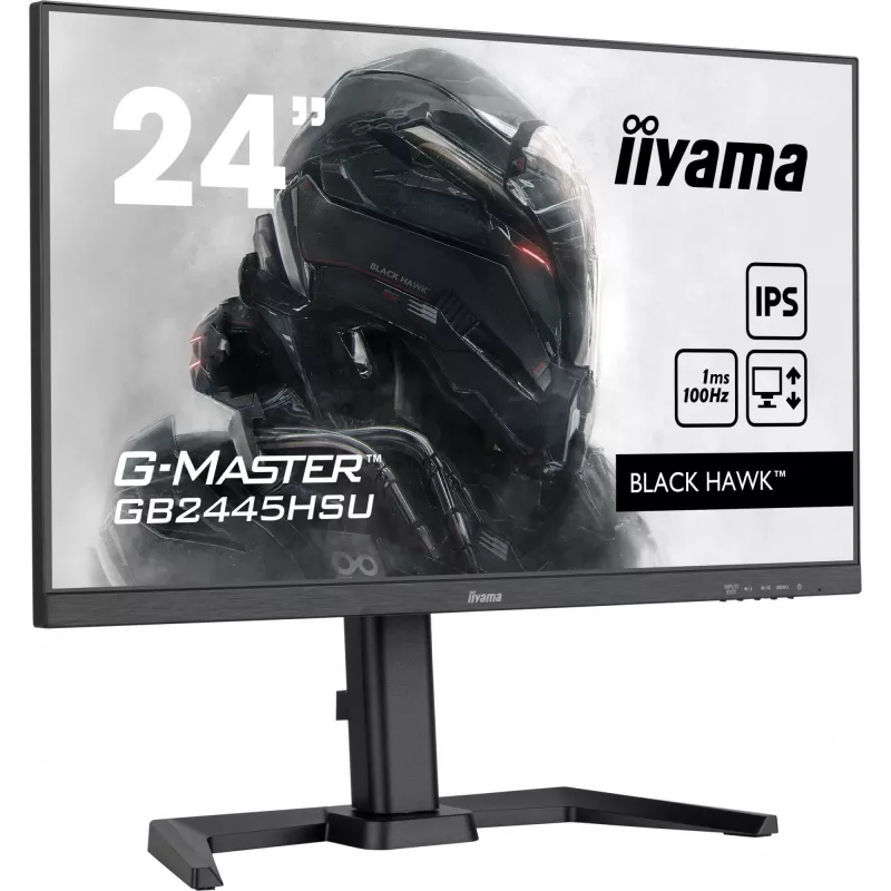 IIYAMA GB2445HSU-B1 G-Master Melns Hawk 24inch ETE IPS FHD 100Hz 250cd/m2 1ms HDMI DP USB-HUB 2x2.0 Speakers Melns Tuner (P)