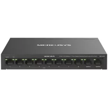 Mercusys MS110CP tīkla komutators ar PoE atbalstu, melns