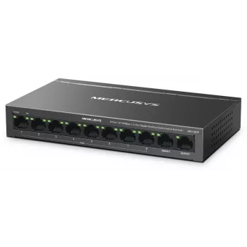 Mercusys MS110CP tīkla komutators ar PoE atbalstu, melns