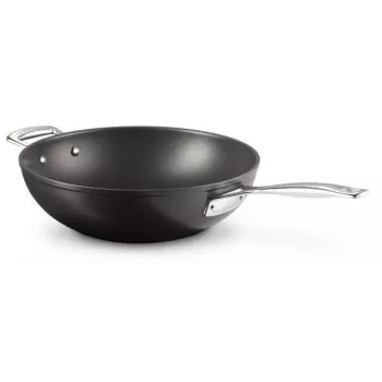 Le Creuset Toughened Non-Stick maisīšanas wokpanna 30 cm melna/sudraba