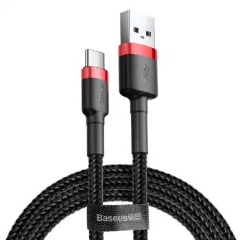 Baseus Cafule USB-C kabelis 2A 3m (Melns+Sarkans)