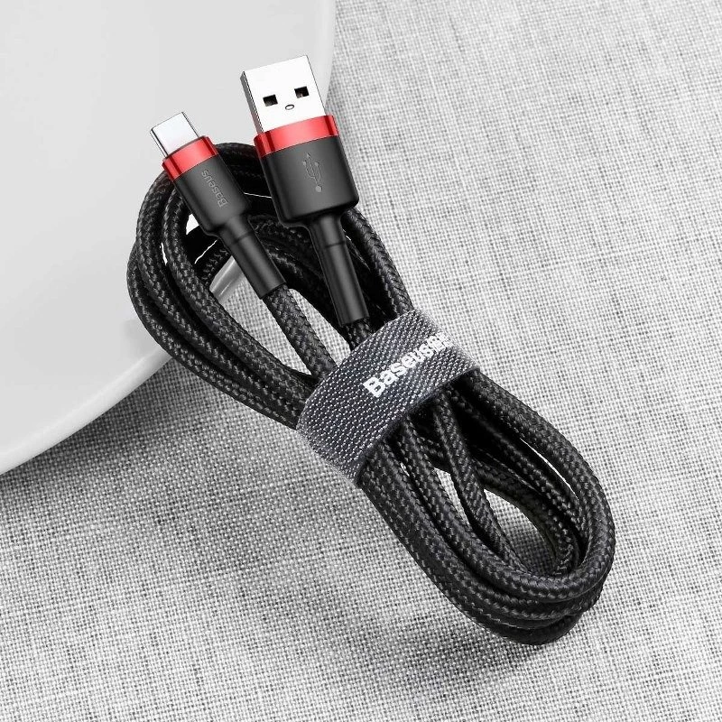 Baseus Cafule USB-C kabelis 2A 3m (Melns+Sarkans)