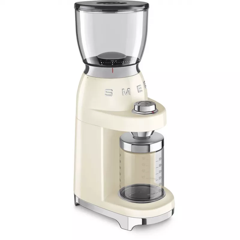 Smeg CGF11CREU kafijas dzirnaviņas 50. gadu stilā krēmkrāsā
