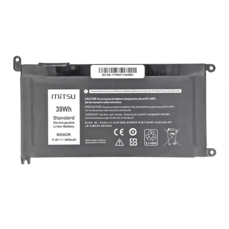 Akumulators DELL Vostro 14 (5468), Inspiron 15 (5568), 3400 mAh (39Wh), 11,4 volti