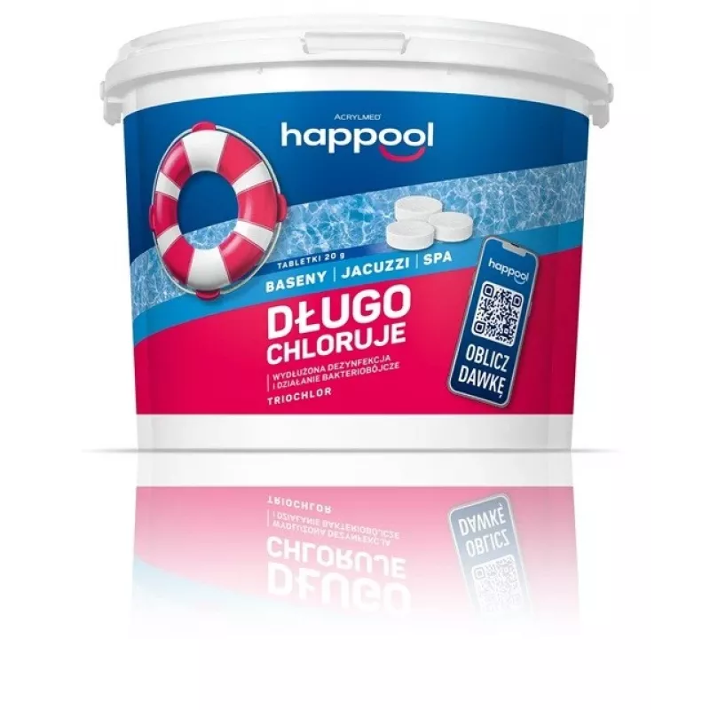 Acrylmed TRIOCHLOR lēnas iedarbības hlora baseina tabletes 20 g / 3 kg