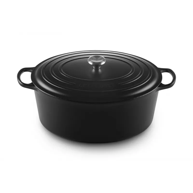 Le Creuset Signature 13,9 L ovāls melns