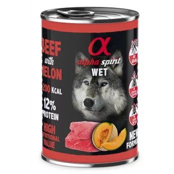 ALPHA SPIRIT WET liellopu gaļa ar meloni - mitrā suņu barība - 400g