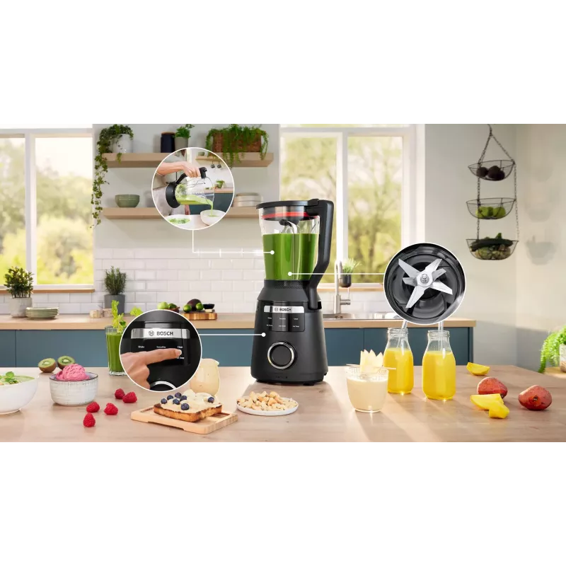 Bosch Serie 6 MMB6652B blenderis 2 L galda blenderis 1800 W melns