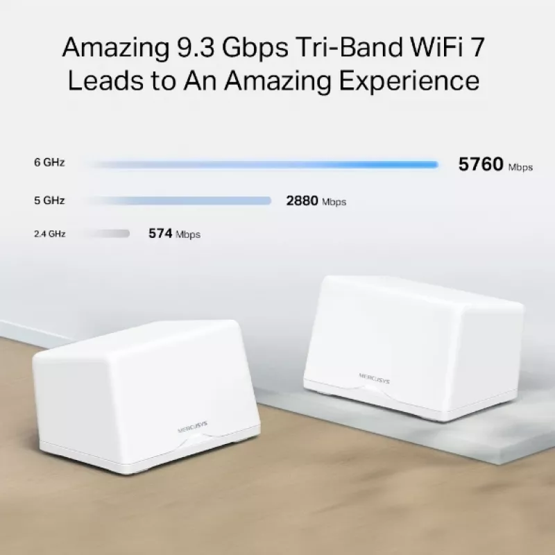 MERCUSYS Halo H47BE, Halo Mesh Wi-Fi 7 sistēma, 2 gab.