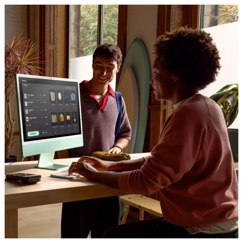 iMac Z1E2 59.62cm 23.5Zoll standarta stikls M4 8C CPU/8C GPU/16C N.E. 24GB 256GB SSD Gbit Eth MM NumKey TID DE Sudrabains