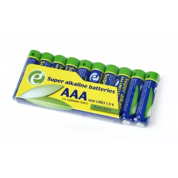 GEMBIRD Super Alkaline AAA baterijas, 10 iepakojumā