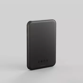 ZENS Pro 2 Puscieta stāvokļa ārējais akumulators - Magnētisks 5000 mAh, saderīgs ar MagSafe un Qi2.2, 25 W (melns)