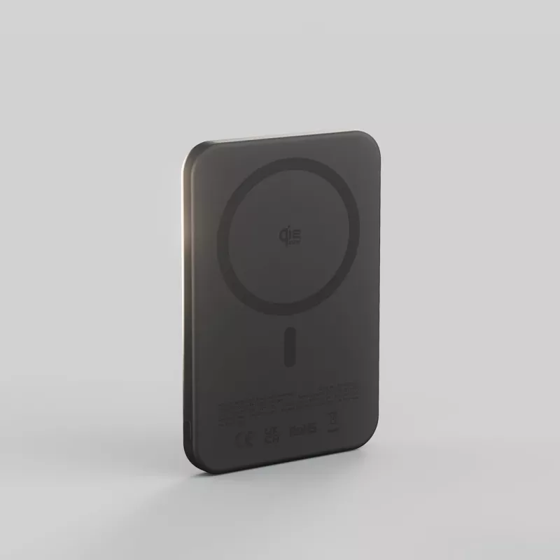 ZENS Pro 2 Puscieta stāvokļa ārējais akumulators - Magnētisks 5000 mAh, saderīgs ar MagSafe un Qi2.2, 25 W (melns)