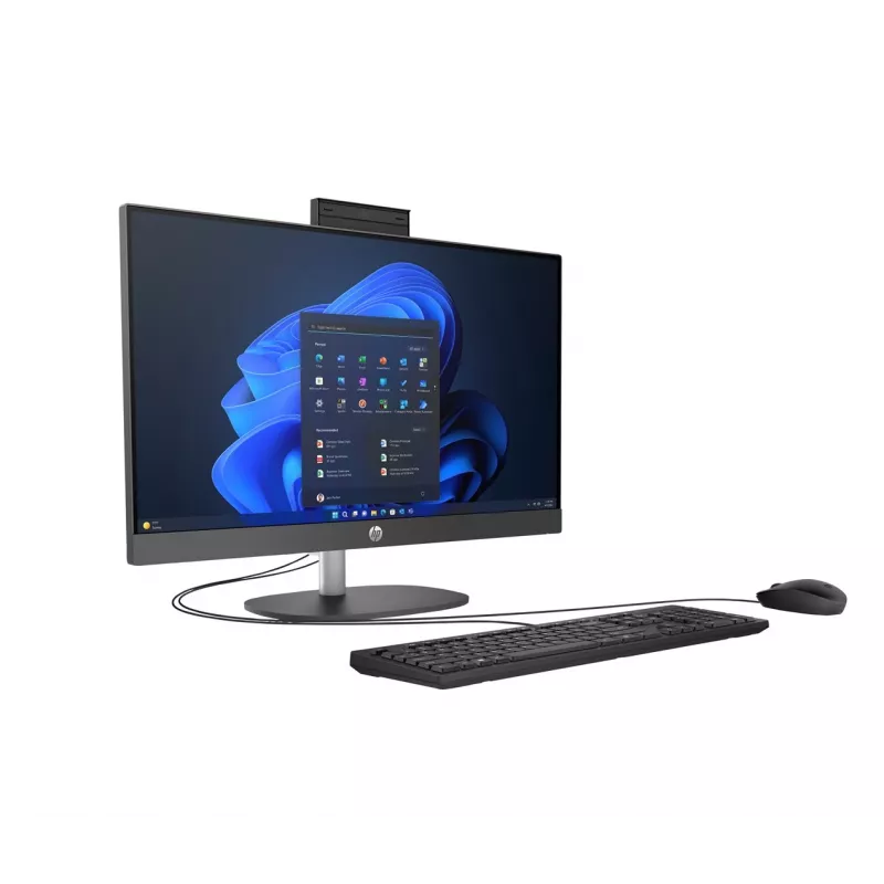 HP ProOne 245 G10 AiO Ryzen 7 77730U 23.8 FHD IPS 250 nitu AG 16 GB DDR4 3200 SSD512 Radeon Vega 8 Tastatūra+Pele Kamera 5 Mpx + IR W11Pro Balta 3 gadi uz vietas