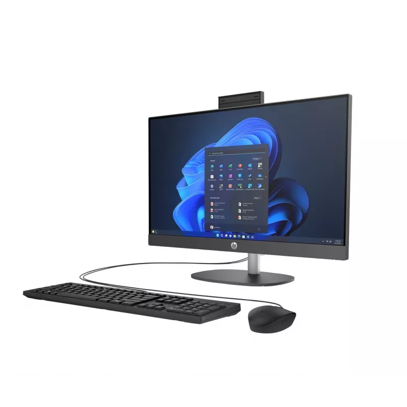 HP ProOne 245 G10 AiO Ryzen 7 77730U 23.8 FHD IPS 250 nitu AG 16 GB DDR4 3200 SSD512 Radeon Vega 8 Tastatūra+Pele Kamera 5 Mpx + IR W11Pro Balta 3 gadi uz vietas