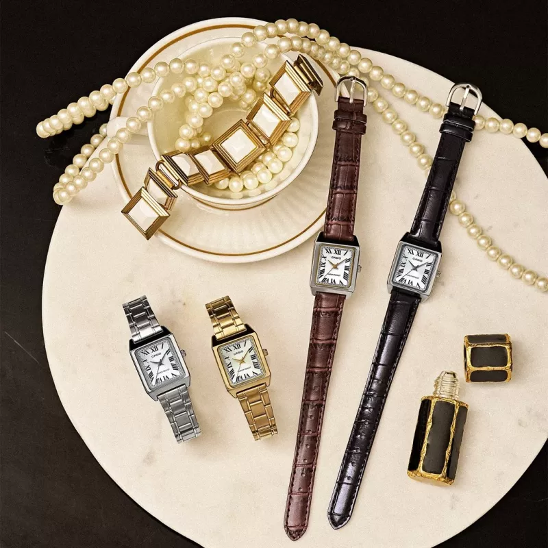 CASIO LTP-V007G-9BUDF sieviešu analogais pulkstenis, zelta