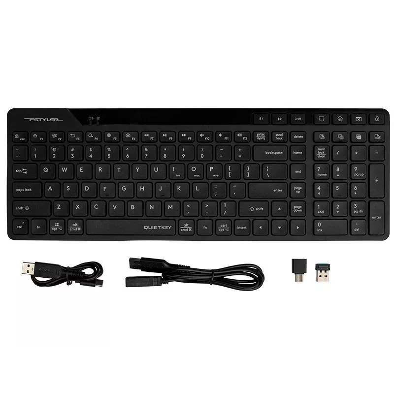 A4Tech Fstyler FBK27C bezvadu mehāniskā spēļu tastatūra, melna