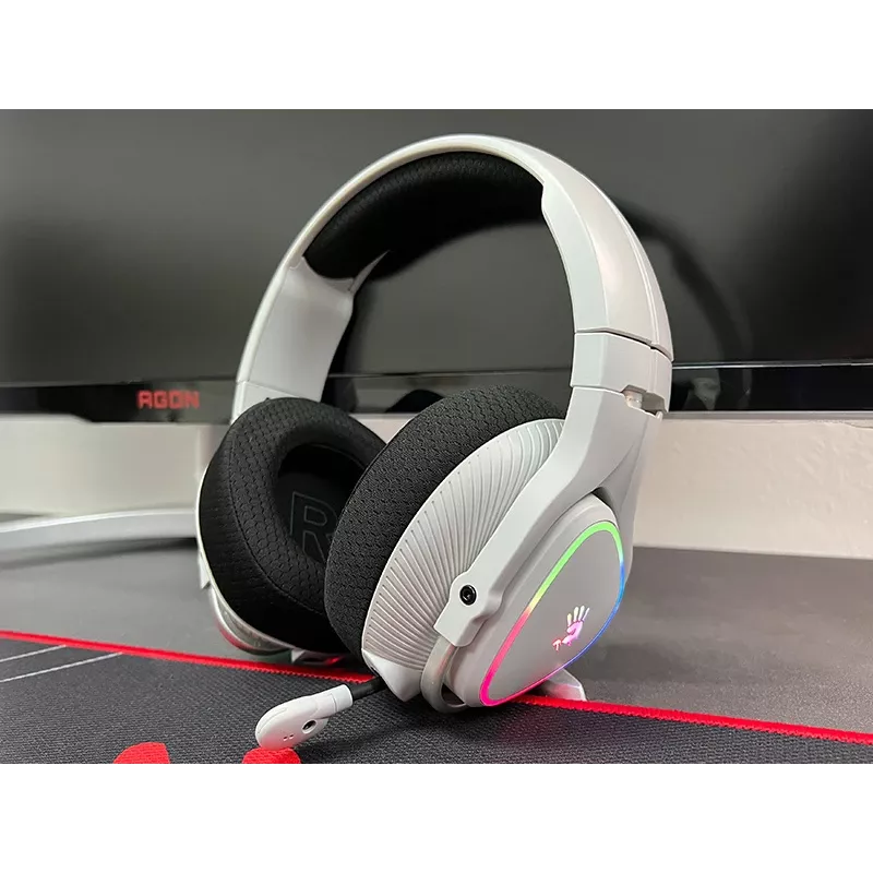 A4Tech 47752 Bloody MR710 RGB Gaming bezvadu austiņas, pelēka