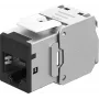 Goobay Keystone-Module RJ45 CAT 6A, STP, plāns, melns (77943)