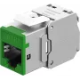 Goobay Keystone-Module RJ45 CAT 6A, STP, plāns, Green (77945)