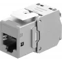 Goobay Keystone-Module RJ45 CAT 6A, STP, plāns, Gaiši pelēks (77946)