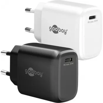 Goobay 25 W USB-C PD GaN ātrais lādētājs balts (79623)