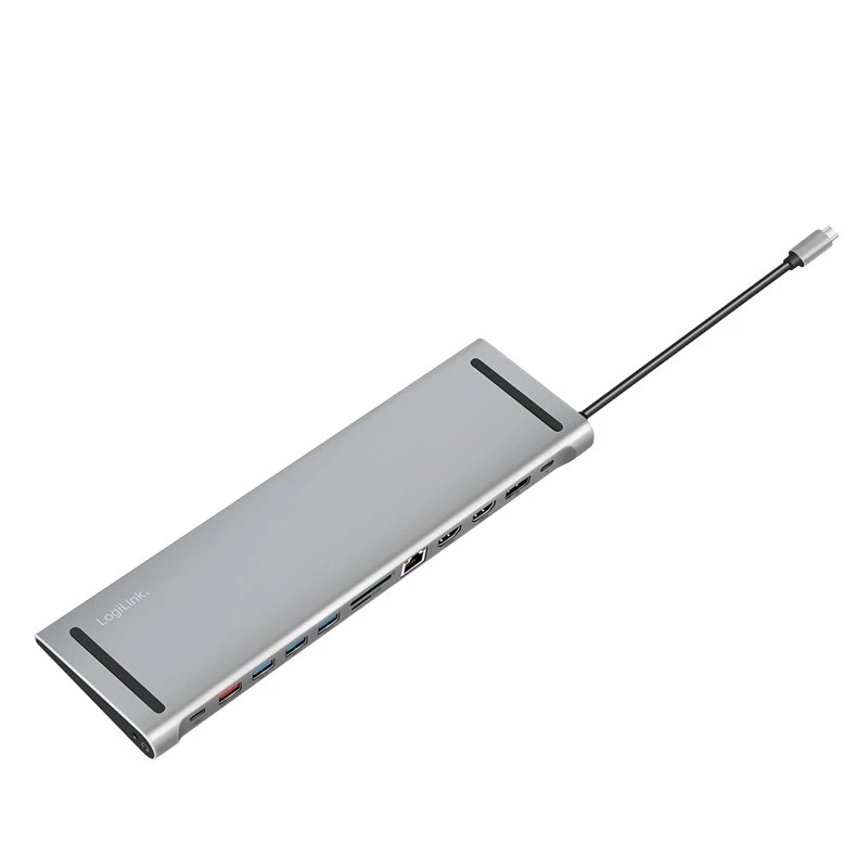 USB3.2 dokstacija USB-C, 12 portu, PD