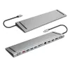 USB3.2 dokstacija USB-C, 12 portu, PD