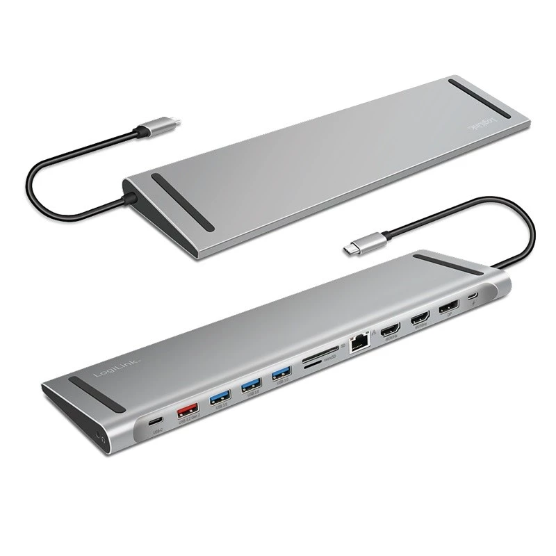 USB3.2 dokstacija USB-C, 12 portu, PD