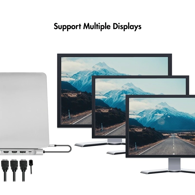 USB3.2 dokstacija USB-C, 12 portu, PD