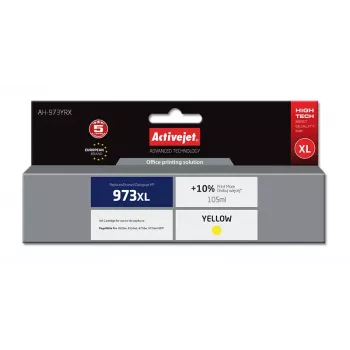 Activejet AH-973YRX tinte (aizstāj HP 973XL F6T83AE; Premium; 105 ml; dzeltena)